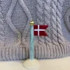 Speedtsberg Lille Flag Grøn med Hvid Prikker Gul Fod