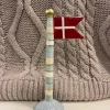 Speedtsberg Stort Flag Grøn Gul Blå Stang Lyseblå Fod