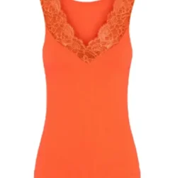 Tim & Simonsen Belen-V Lace Blonde Top Orange