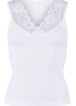 Tim & Simonsen Belen V-Lace White Blondetop